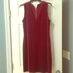 White House black market red velvet dress